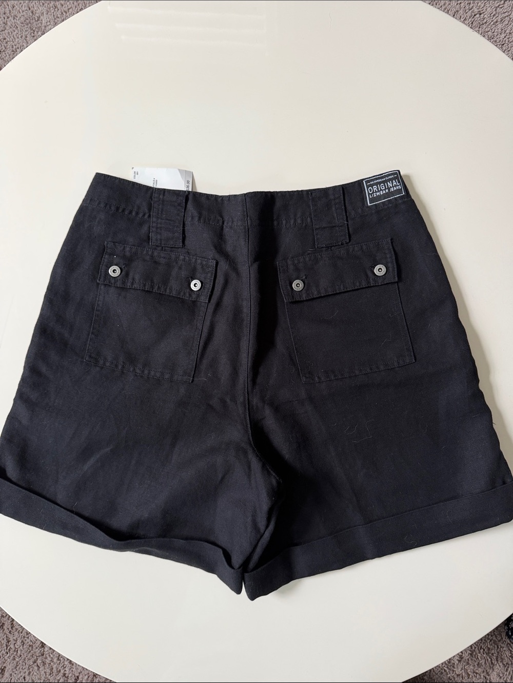 Liz Claiborne Black Cuffed Bermuda Shorts - Picture 7 of 7